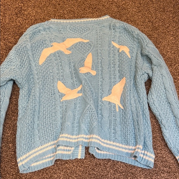 Taylor Swift Authentic 1989 Light Blue Knit Cardigan - Picture 3 of 3